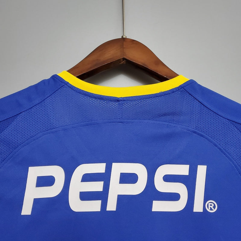 CAMISOLA RETRÔ BOCA JUNIORS 03/04 MANGA COMPRIDA