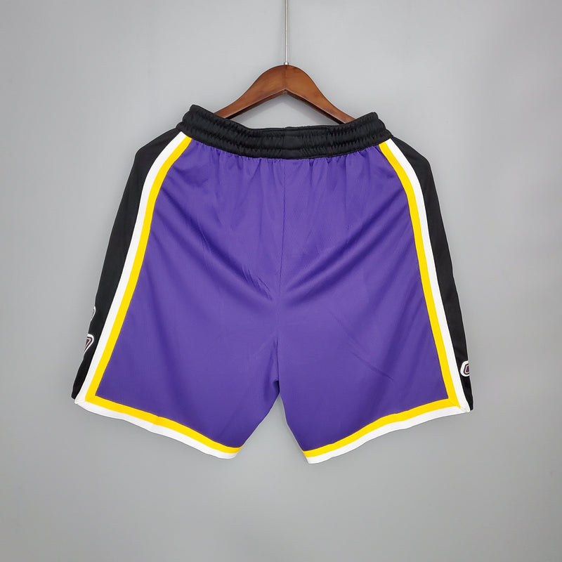 CALÇÃO LOS ANGELES LAKERS PURPLE BLACK SIDE NBA