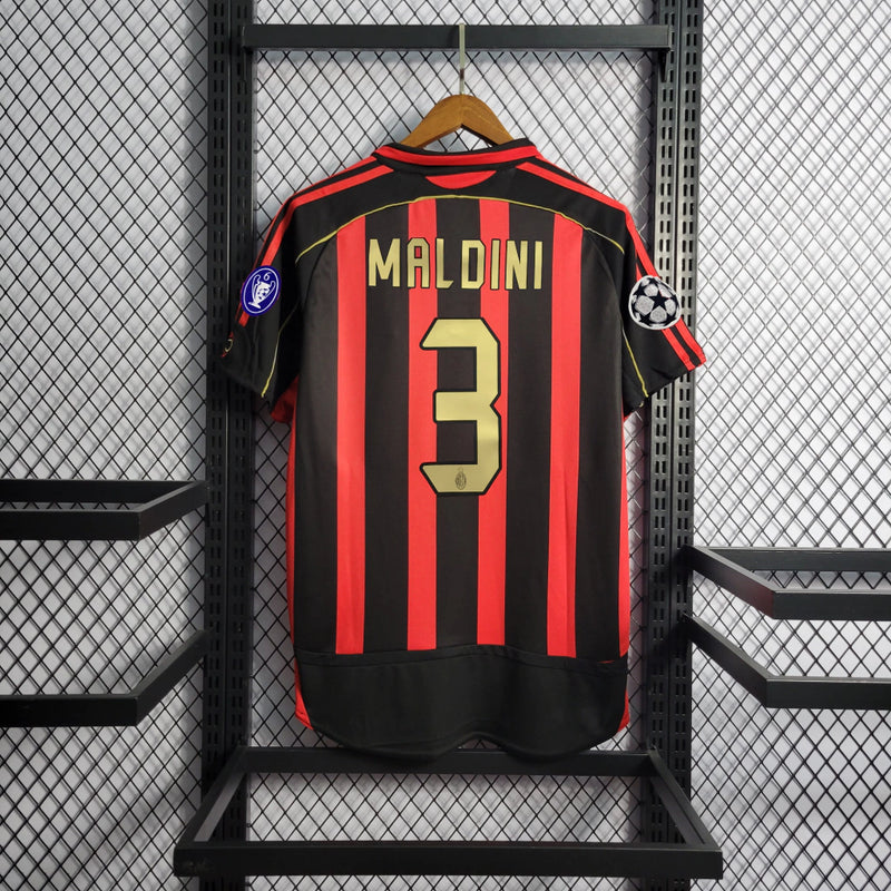 CAMISOLA RETRÔ INTER DE MILAN MALDINI III COM PATCH 06/07