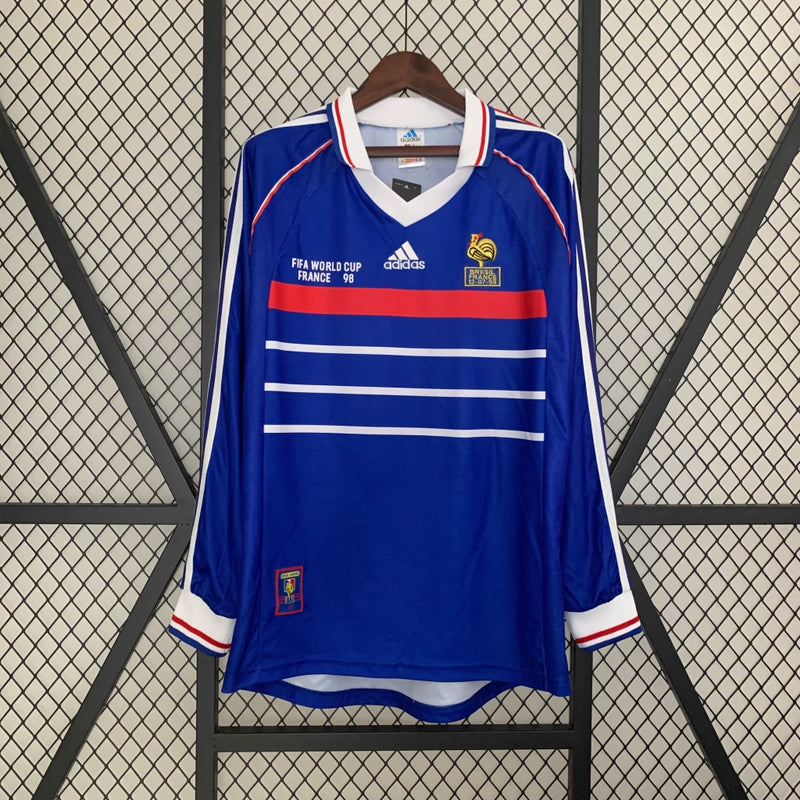 CAMISOLA RETRÔ FRANÇA 1998 MANGA COMPRIDA