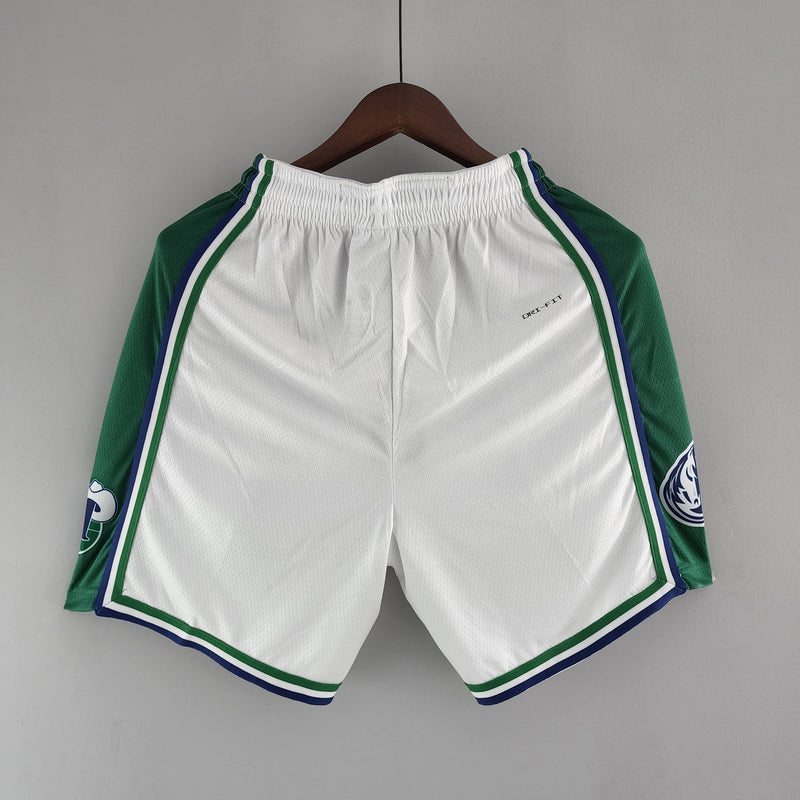 CALÇÃO DALLAS MAVERICKS URBAN EDITION WHITE GREEN NBA