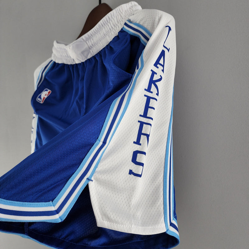 CALÇÃO LOS ANGELES LAKERS RETRO BLUE WHITE NBA