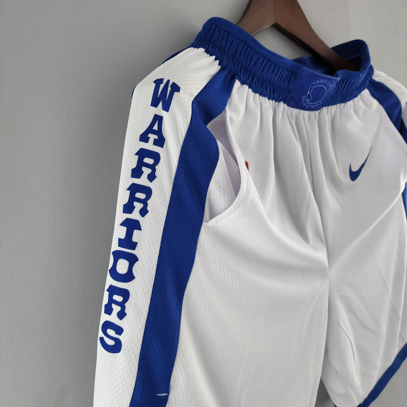 CALÇÃO GOLDEN STATE WARRIORS WHITE BLUE NBA
