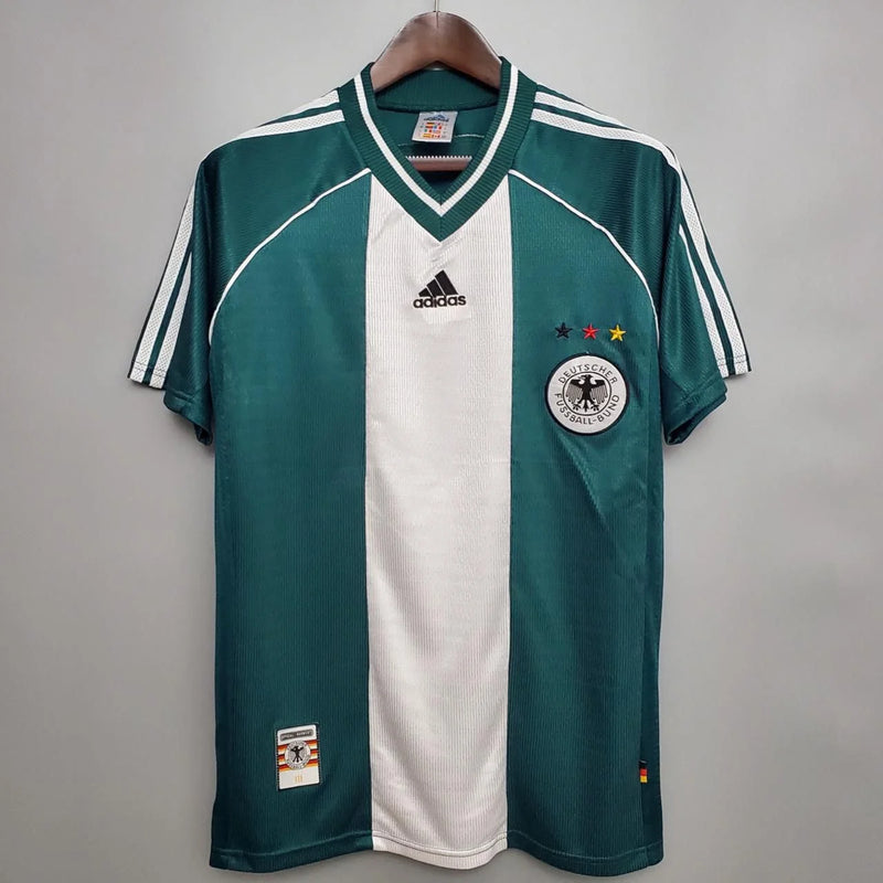 CAMISOLA RETRÔ ALEMANHA II BRANCA E VERDE  1998
