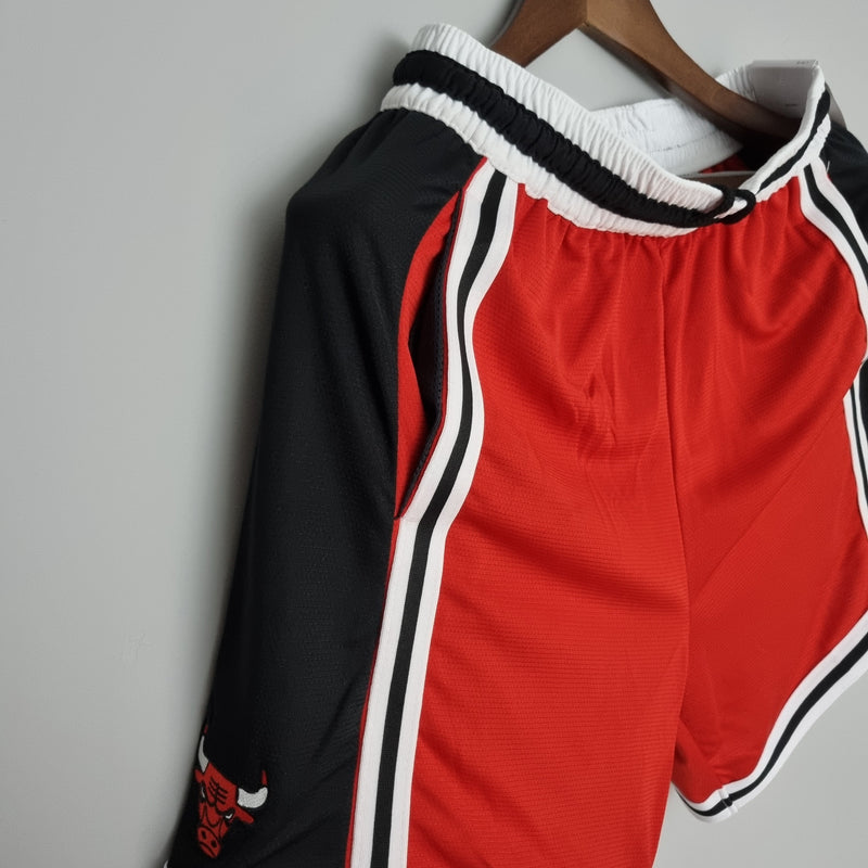 CALÇÃO CHICAGO BULLS BLACK RED NBA