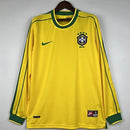 CAMISOLA RETRÔ BRASIL 1998 MANGA COMPRIDA