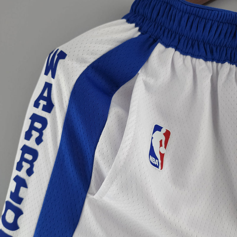 CALÇÃO GOLDEN STATE WARRIORS WHITE BLUE NBA