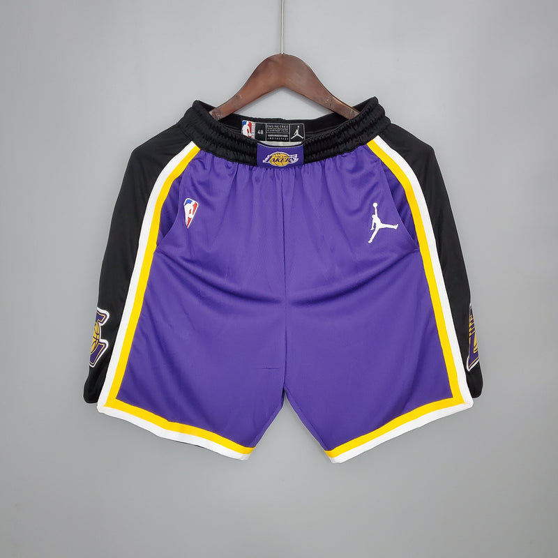 CALÇÃO LOS ANGELES LAKERS PURPLE BLACK SIDE NBA