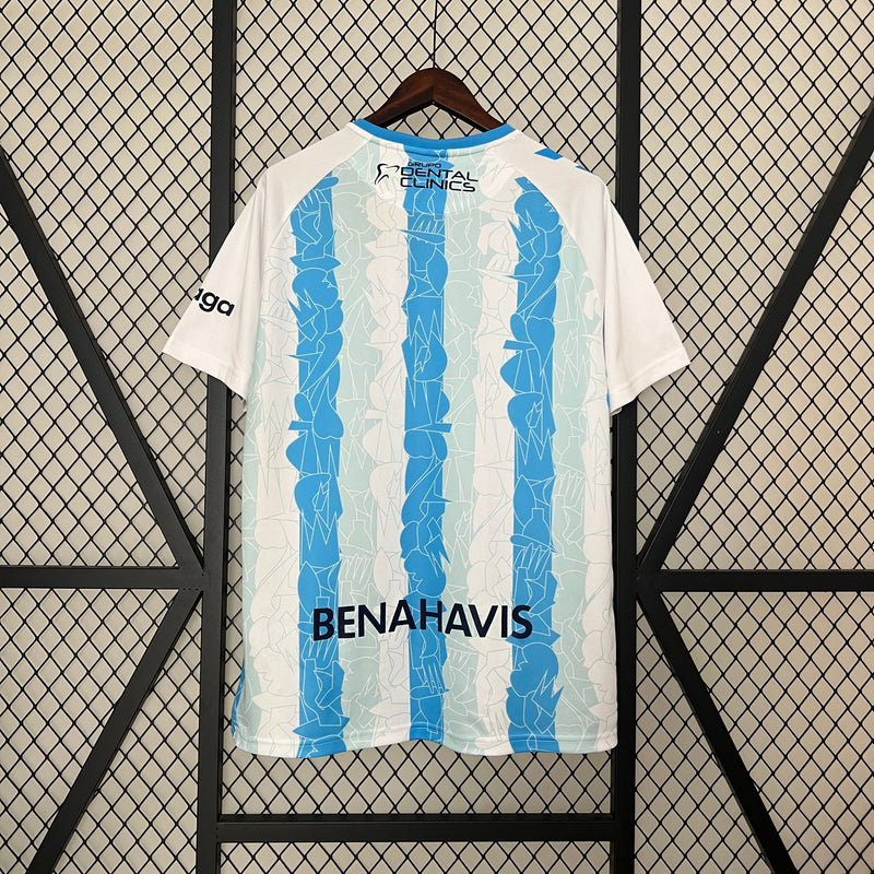CAMISOLA MALAGA 24/25 BRANCO E AZUL