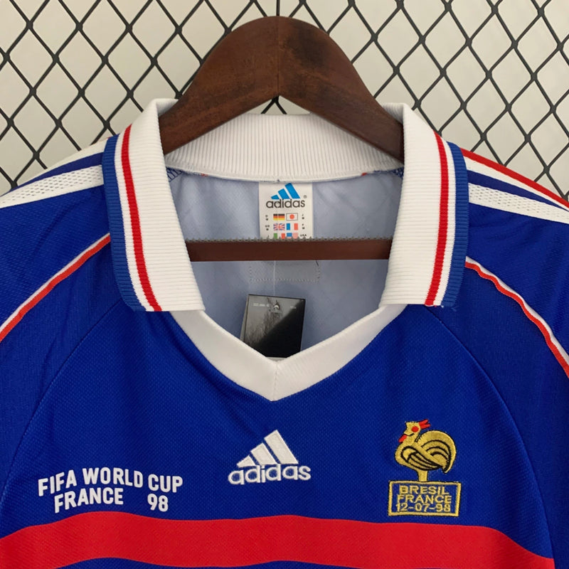CAMISOLA RETRÔ FRANÇA 1998 MANGA COMPRIDA