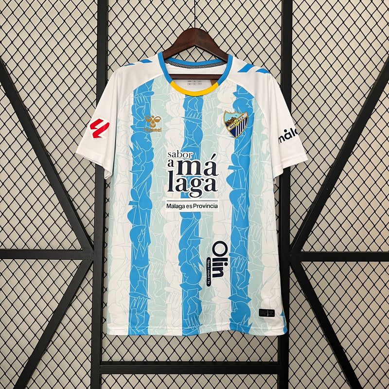 CAMISOLA MALAGA 24/25 BRANCO E AZUL