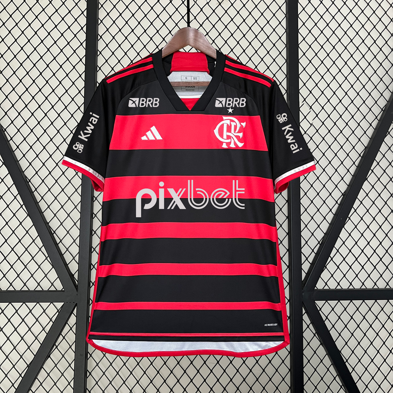 CAMISOLA FLAMENGO 24/25 VERMELHO E PRETO