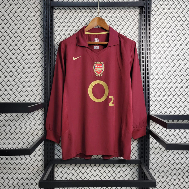 CAMISOLA RETRÔ ARSENAL 05/06 MANGA COMPRIDA
