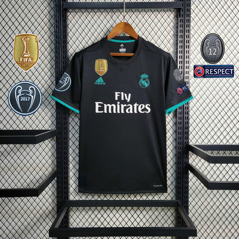 CAMISOLA RETRÔ REAL MADRI III COM PATCH 17/18