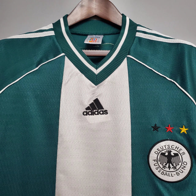 CAMISOLA RETRÔ ALEMANHA II BRANCA E VERDE  1998