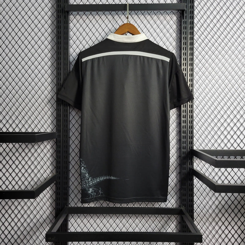 CAMISOLA RETRÔ REAL MADRI COM PATCH 2014