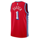REGATA PHILADELPHIA 76ERS - JAMES HARDEN - 2022/23 SWINGMAN JERSEY - VERMELHO