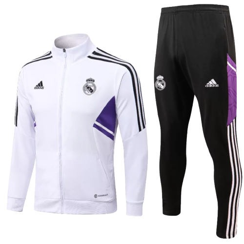 FATO DE TREINO REAL MADRID - MASCULINO - BRANCO E LILÁS