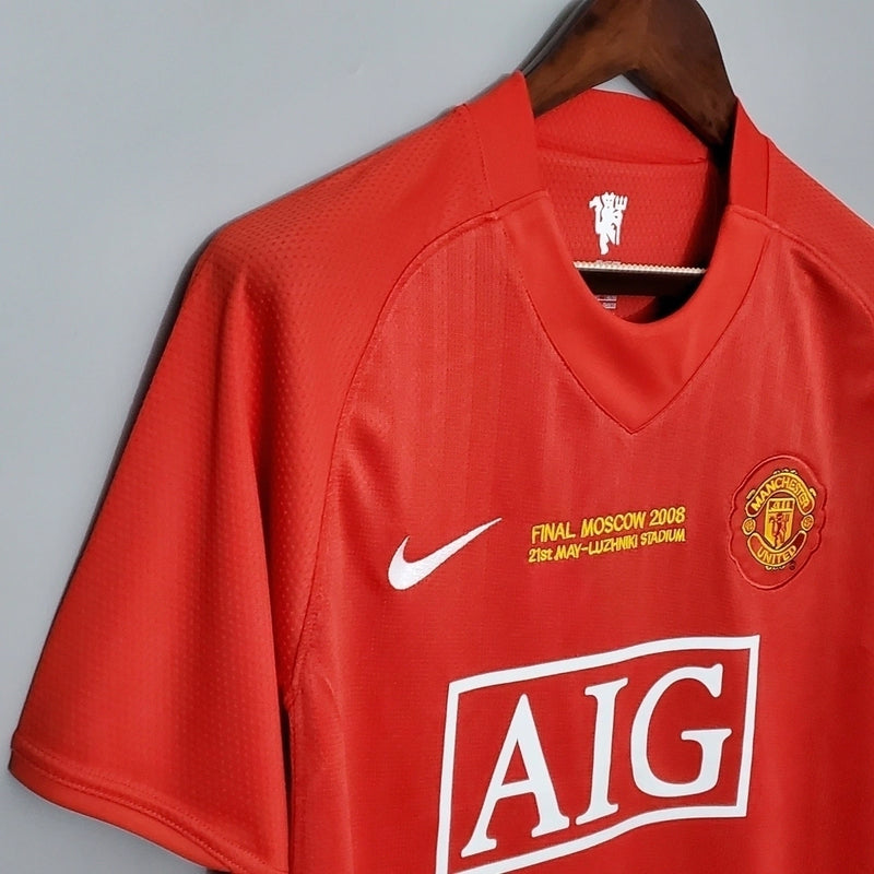 CAMISOLA RETRÔ MANCHESTER UNITED 07/08 FINAL DA CHAMPIONS LEAGUE